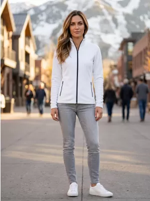 Dámska micro fleece mikina MALFINI FACTOR 853 BIELA