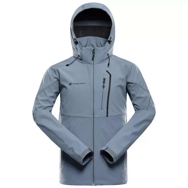  Pánska softshellová bunda ALPINE PRO HOOR 2 ASHLEY BLUE 