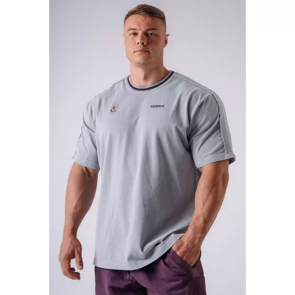  Pánske tričká NEBBIA OLYMPIA MUSCLE COVER 942 LIGHT GREY 