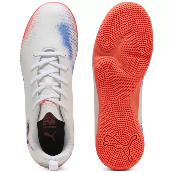  Detské sálovky PUMA FUTURE 8 PLAY IT JR 108627-01 WHITE/BLACK/GLOWING RED 