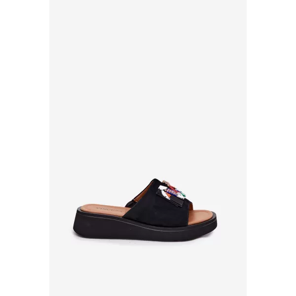  Dámske šľapky VINCEZA 66942 BLACK 