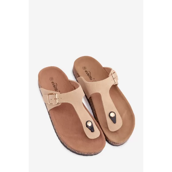  Dámske žabky BOTO 26SD21-101 BEIGE 