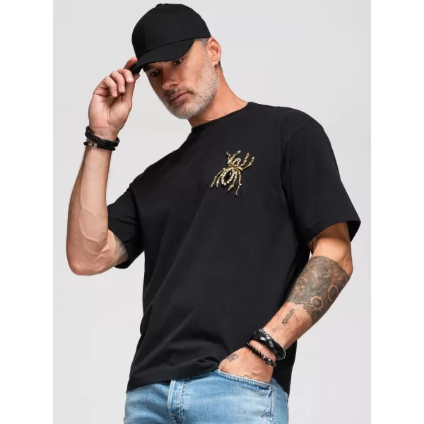  Pánske tričko OMBRE OM-TSCT-0277 BLACK 