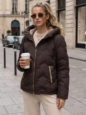 Dámska bunda DSTREET TY5944 HNEDÁ