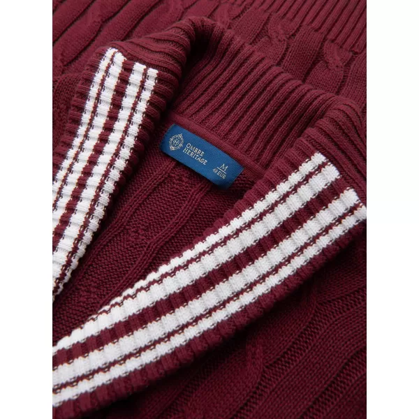  Pánsky kardigan OMBRE OM-SWCD-0196 BURGUNDY 