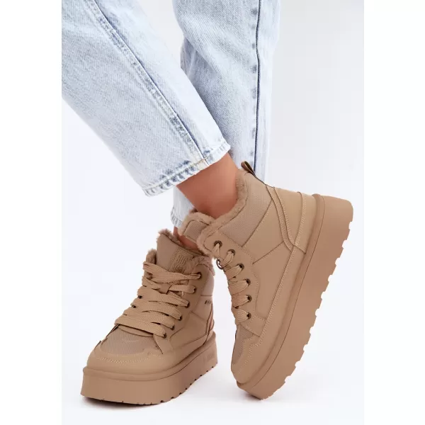  Dámske snehule BIG STAR SHOES UU274166 BEIGE 