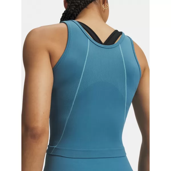  Dámske tielko UNDER ARMOUR VANISH SEAMLESS TANK 6000640-466 MODRÁ 