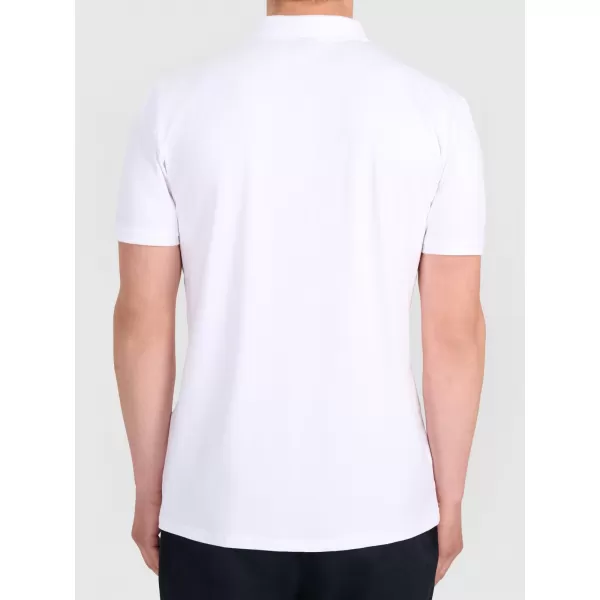  Pánske tričko s golierom 4F WMM00TPTSM0770 WHITE 