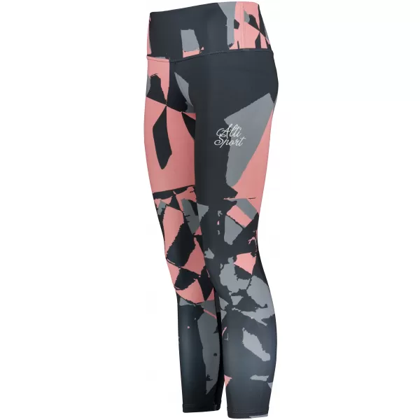  Dámske dlhé legíny premium (nové veľkosti) ALTISPORT VOJ/ALW080LEG05 ČIERNA-LOSOSOVÁ 