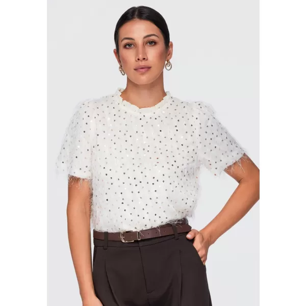  Dámska blúzka OMBRE OW-TS-E0089 BEIGE 