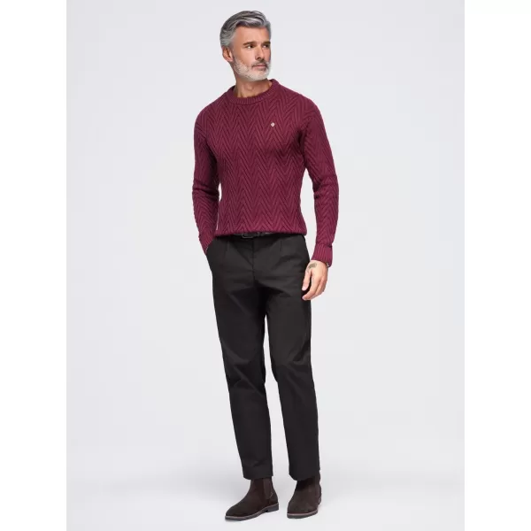  Pánsky sveter OMBRE OM-SWSW-0190 BURGUNDY 