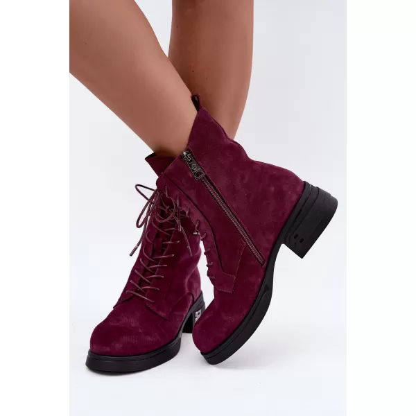  Dámske členkové topánky VINCEZA 67044 BURGUNDY 
