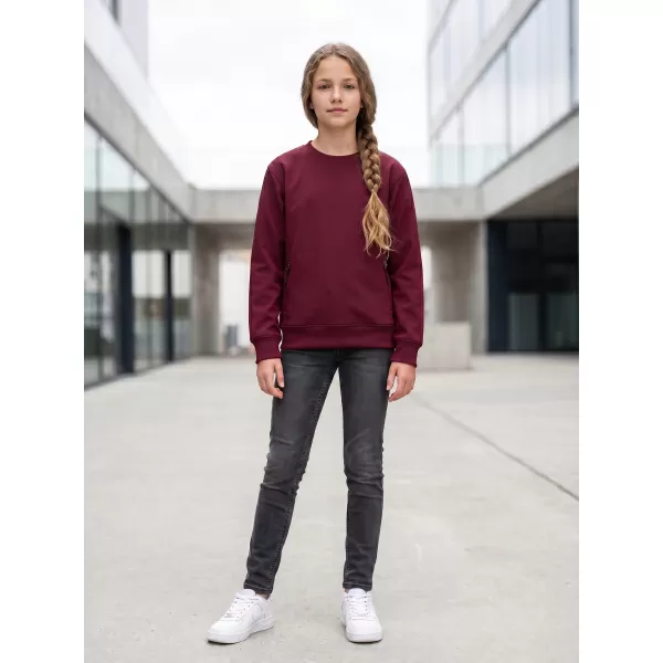  Detská mikina MALFINI CREW 427 GARNET 
