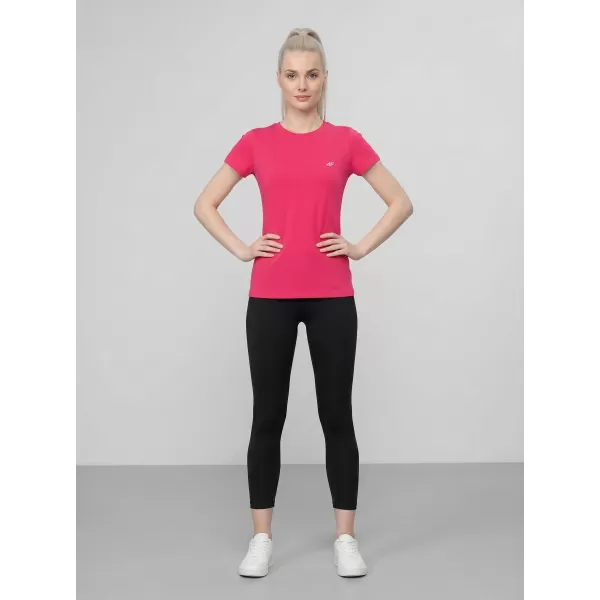  Dámske funkčné tričko 4F WAW25TFTSF1527 DARK PINK 