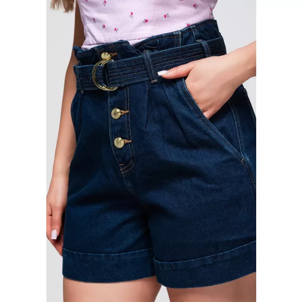  Dámske kraťasy OMBRE OW-ST-E0011 DARK DENIM 