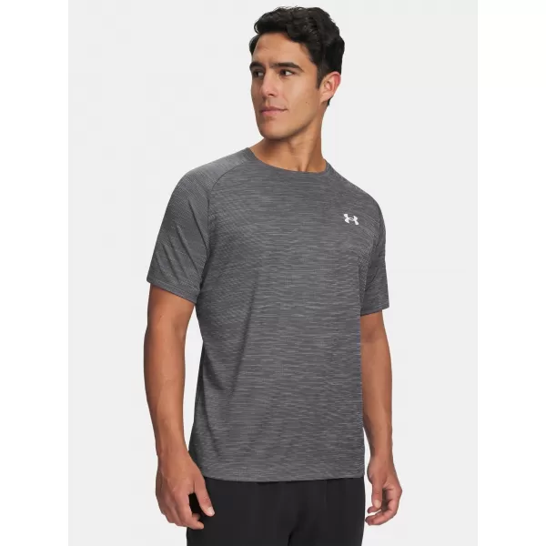  Pánske tričko UNDER ARMOUR TECH TEXTURED SS 1382796-026 ŠEDÁ 