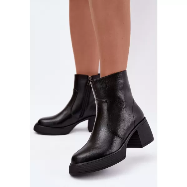  Dámske členkové topánky D&A CR62-3369 BLACK 