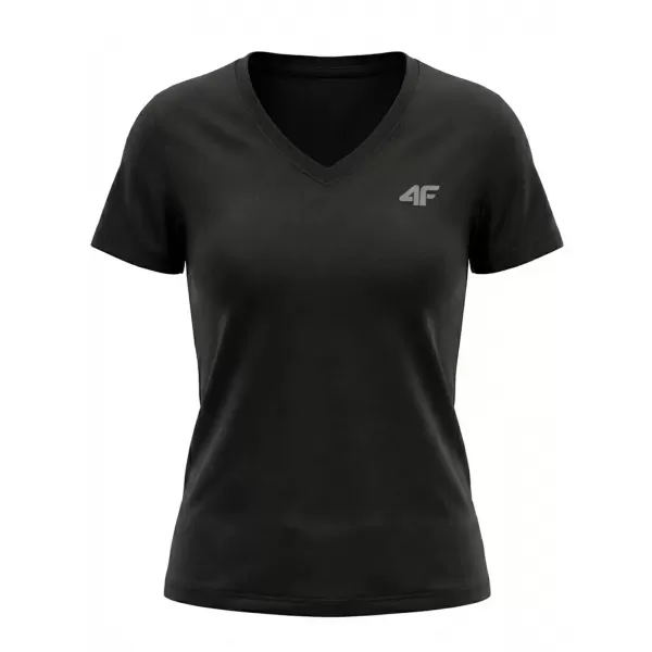  Dámske tričko 4F WMM00TTSHF3307 DEEP BLACK 