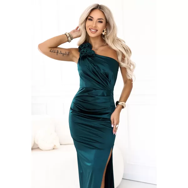  Dámske šaty NUMOCO 580-7 FĽAŠKOVO ZELENÁ 