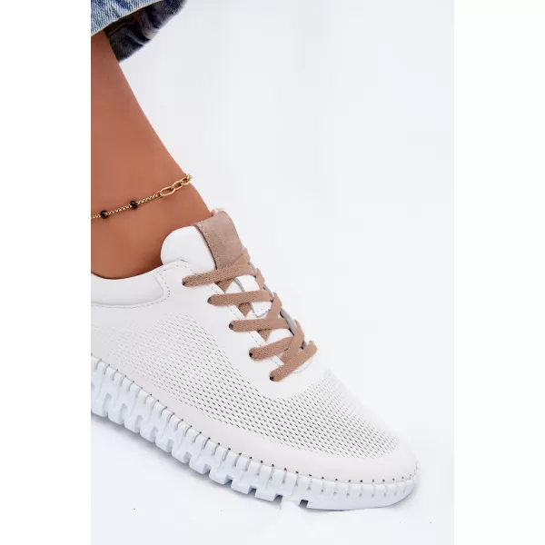  Dámske poltopánky ARTIKER 58C3083 WHITE/BROWN 