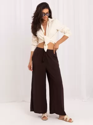 Dámske nohavice SUBLEVEL D73761AG62237J DARK BROWN