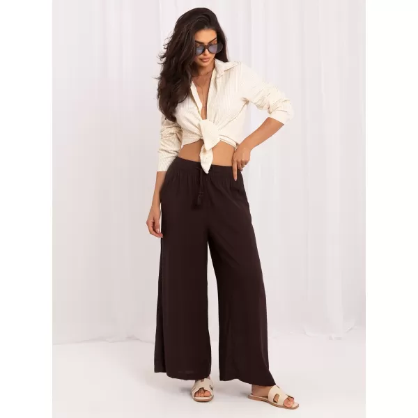  Dámske nohavice SUBLEVEL D73761AG62237J DARK BROWN 