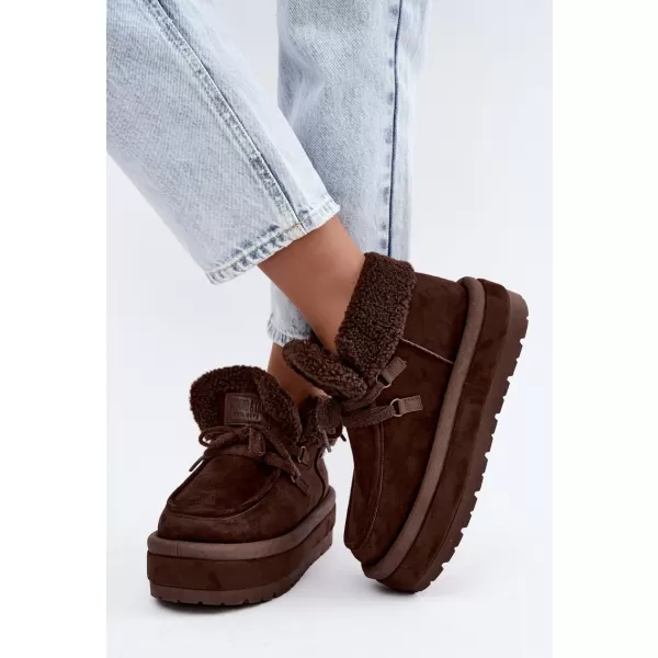  Dámske topánky BIG STAR SHOES UU274214 BROWN/BEIGE SHADOWS 