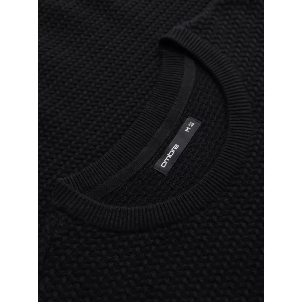  Pánsky sveter OMBRE OM-SWSW-0119 BLACK 
