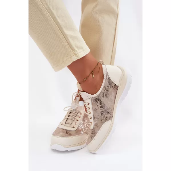  Dámske poltopánky D&A GR61-5990 BEIGE 
