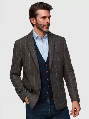 Pánske sako OMBRE M166 DARK BROWN