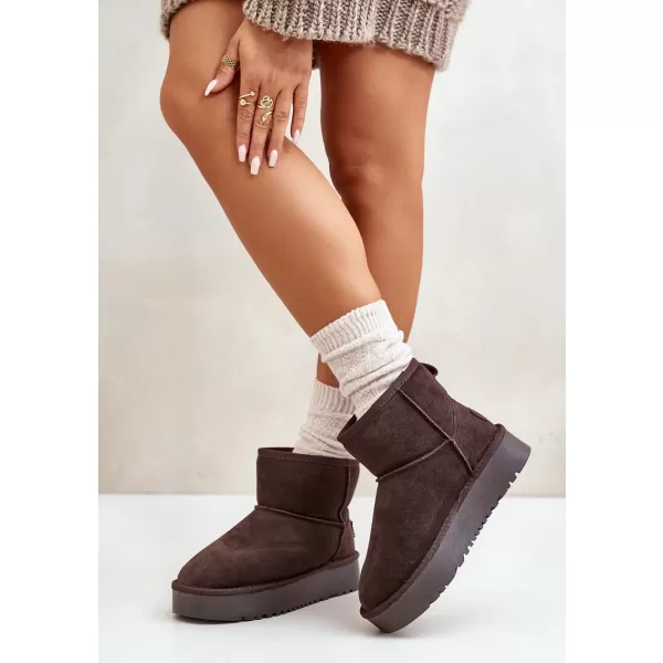  Dámske snehule BOTO NN605 BROWN 