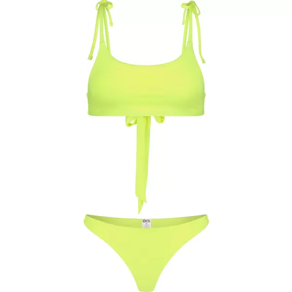  Dámske bikiny - spodný diel NORDBLANC GLITZ NBSSS8240 ŽIARIVO ŽLTÁ 