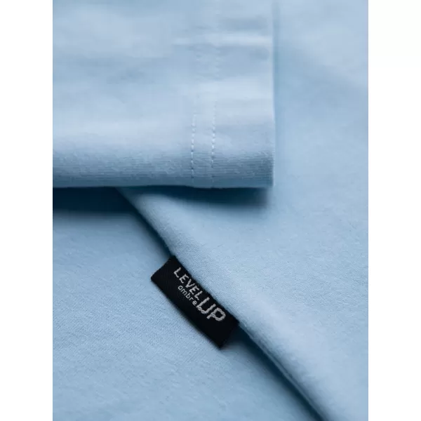  Pánske tričko OMBRE OM-TSBC-0291 BLACK/LIGHT BLUE/OFF WHITE 