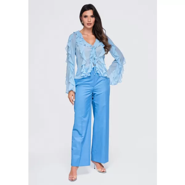  Dámska blúza OMBRE OW-TS-E0078 BLUE 