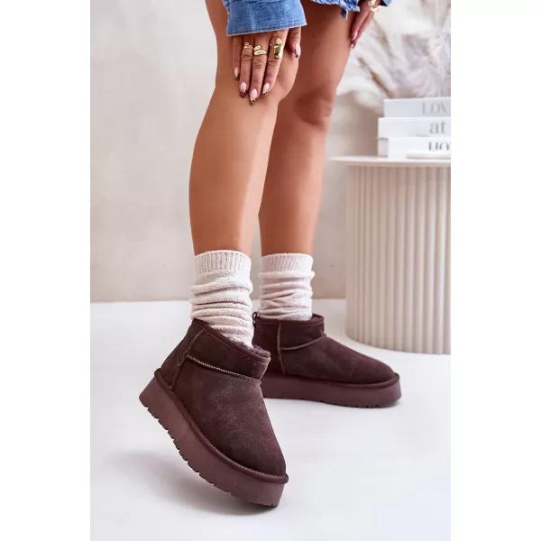 Dámske snehule BOTO W5828 BROWN 
