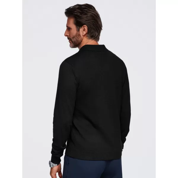  Pánske tričko s golierom OMBRE OM-POLS-0151 BLACK 
