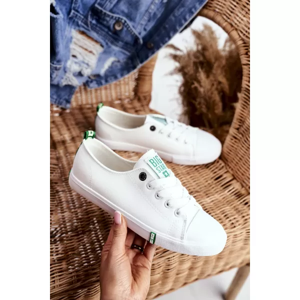  Dámske tenisky BIG STAR SHOES GG274006 WHITE/GREEN 