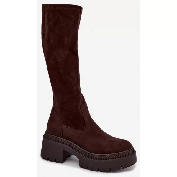  Dámske čižmy BOTO 9671A-1 BROWN 