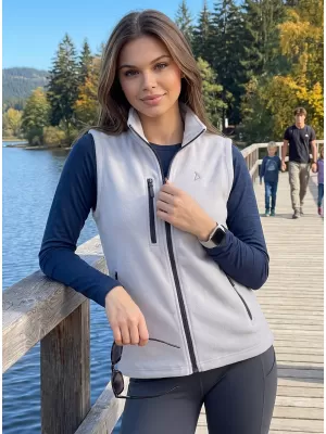 Dámska fleece vesta ALTISPORT ALW002525 SVETLO ŠEDÁ
