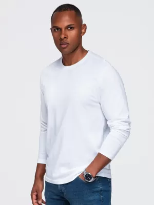 Pánske tričko OMBRE OM-LSBL-0142 WHITE