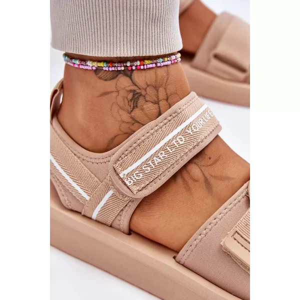  Dámske sandále BIG STAR SHOES LL274787 BEIGE 