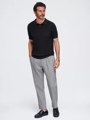 Pánske polo tričko OMBRE OM-POSS-0178 BLACK