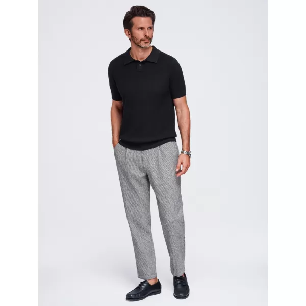  Pánske polo tričko OMBRE OM-POSS-0178 BLACK 