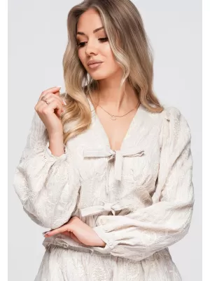Dámska blúza OMBRE OW-TS-E0060 BEIGE