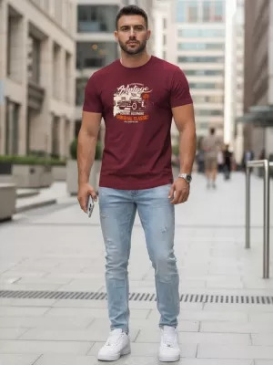 Pánske tričko DSTREET NX5082R BORDO