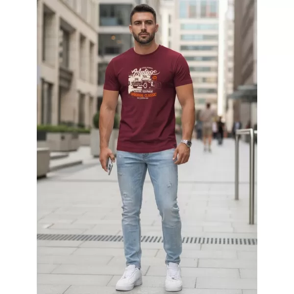  Pánske tričko DSTREET NX5082R BORDO 