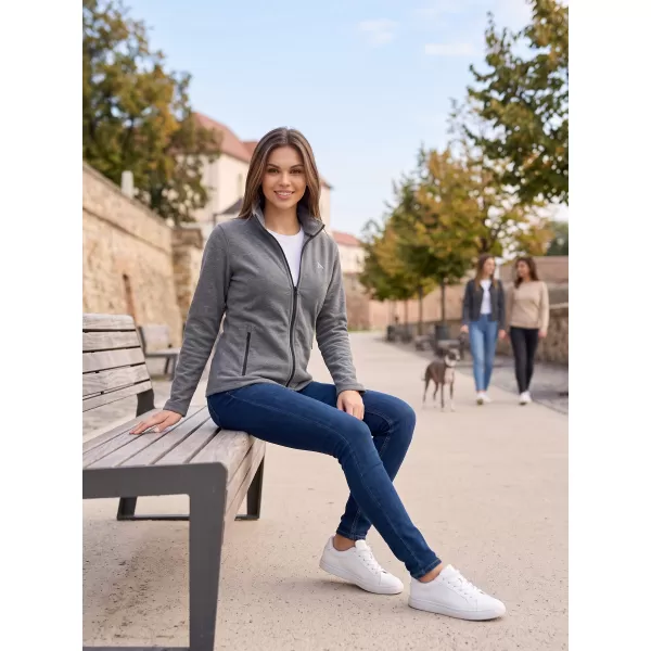  Dámska fleece mikina ALTISPORT ALW002852 ČIERNY MELÍR 