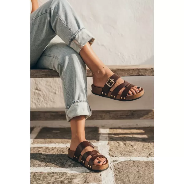  Dámske šľapky BOTO 22-382 BROWN 