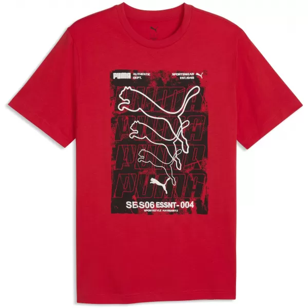  Pánske tričko PUMA GRAPHICS BOX TEE 69436611 FOR ALL TIME RED 