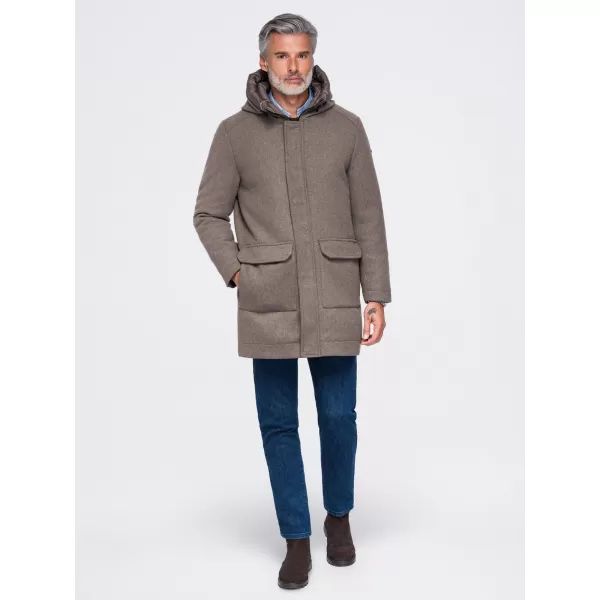  Pánska parka OMBRE OM-COWC-0161 ASH GREY 